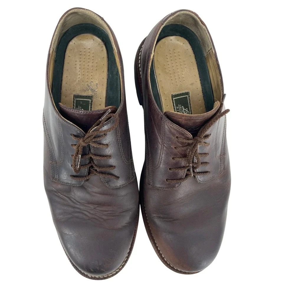 L.L. Bean Vintage Derby‎ Shoes Mens 13 M Brown Good Leather Vibram Oxford
